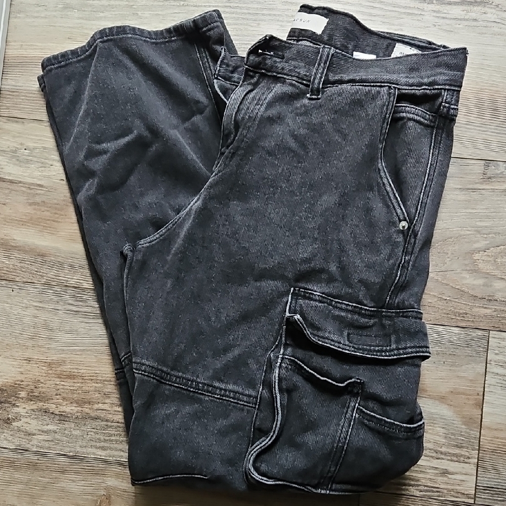 PacSun Gray Cargo Pants Soft Utility Design